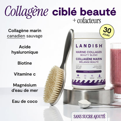 Landish Marine Collagen Beauty Blend Powder, Skin Hair Nails, 30 Servings