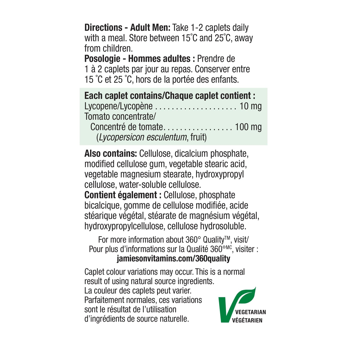 Jamieson Lycopene with Tomato Concentrate, 60 Caplets, Powerful Antioxidant and Supports Prostate Health. Gluten-Free, Lactose-Free, No Artificial Colours or Flavours, Proudly Canadian - Available at All In One Marketplace Canada