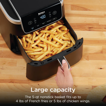 Ninja Air Fryer Pro 5-in-1, 5 QT Capacity, Air Fry, Bake, Roast, Reheat, and Dehydrate, Air Crisp Technology, Nonstick Basket & Crisper Plate, Grey, AF142C - Available at All In One Marketplace Canada