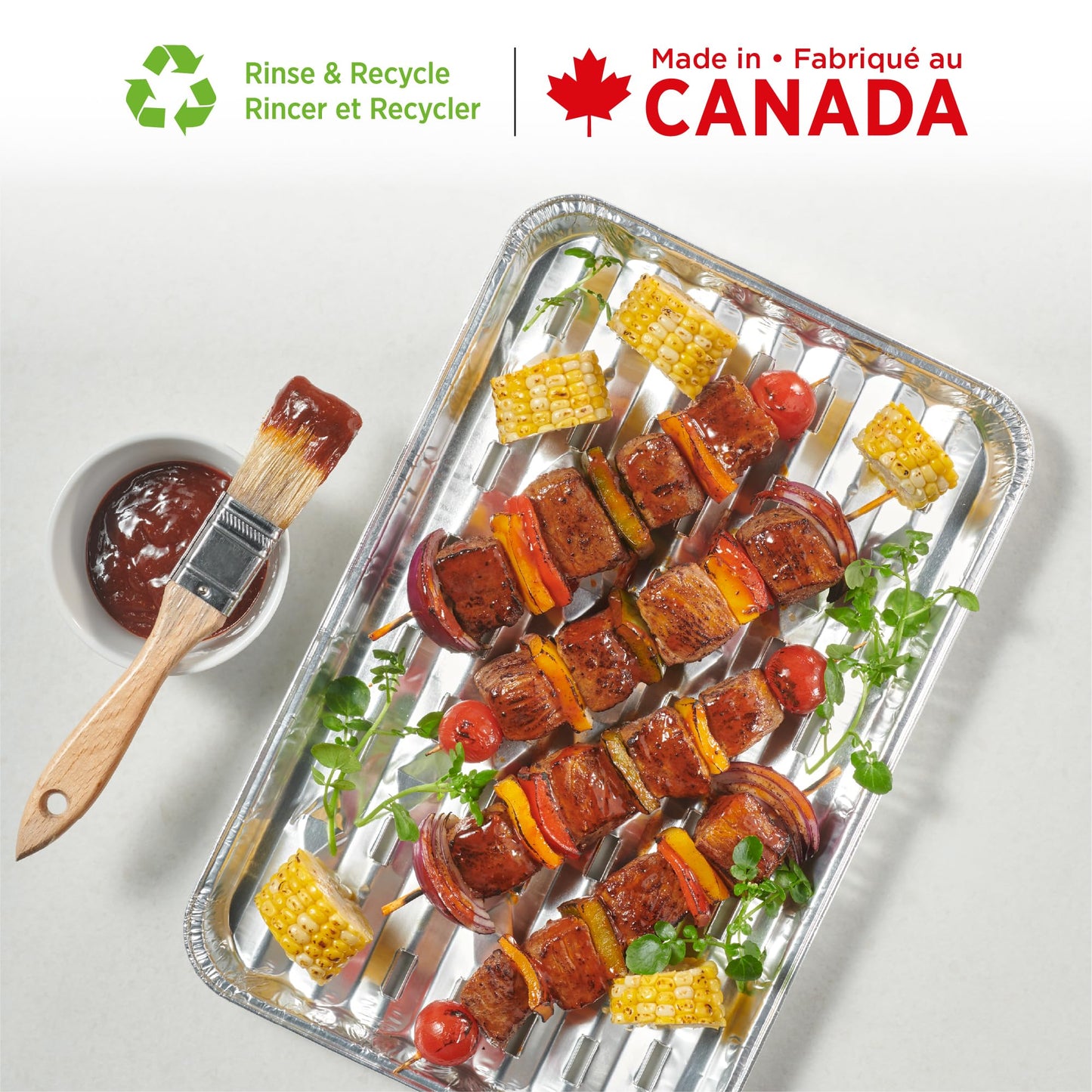 Starfrit 30-Pack Aluminum Grilling Trays, 13.5” x 9” (34 cm x 23 cm), Perfect for BBQ, Recyclable, Disposable 🍁 All In One Marketplace Canada