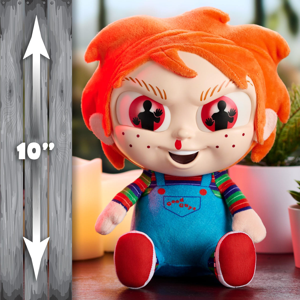 Tiny Nightmares Large Plush Chucky, Collectible Scary Character