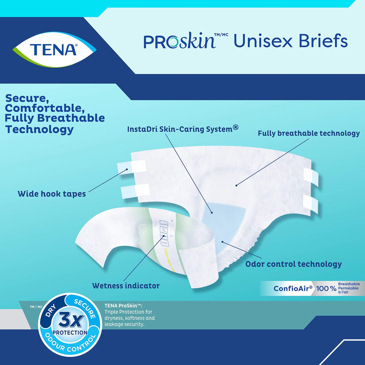 Tena Adjustable Incontinence Briefs, Super Absorbency, Large Waist, 26 Count