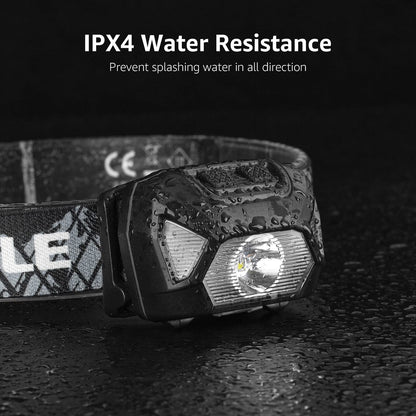 Lepro Rechargeable Headlamp 2-Pack, 2000 Lux Super Bright LED Head Torch with Red Light, 6 Modes USB Charging Waterproof Headlight, Lightweight Hard Hat Compatible Light for Camping, Hiking, Running