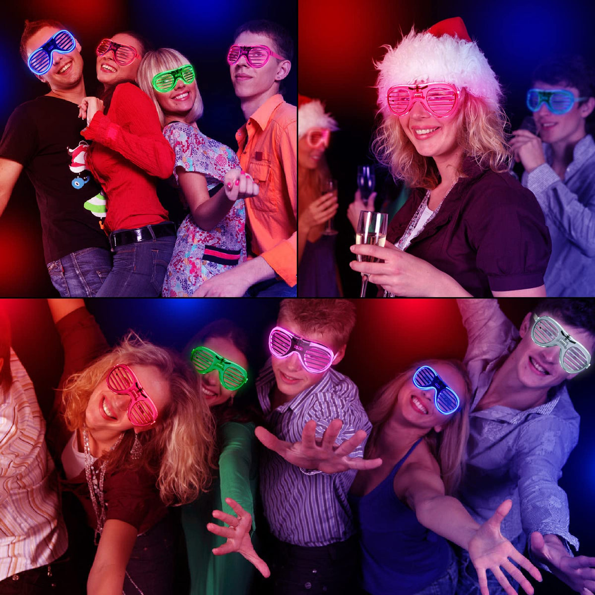 EODVICS 15 Pack LED Glasses, Neon Glow in the Dark Party Supplies Favors 🍁 All In One Marketplace Canada