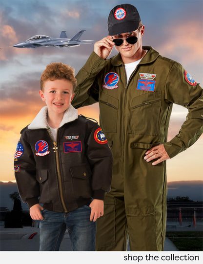 Rubies Adult Officially Licensed Deluxe Top Gun Costume for Themed Parties and Halloween, As Shown, Standard