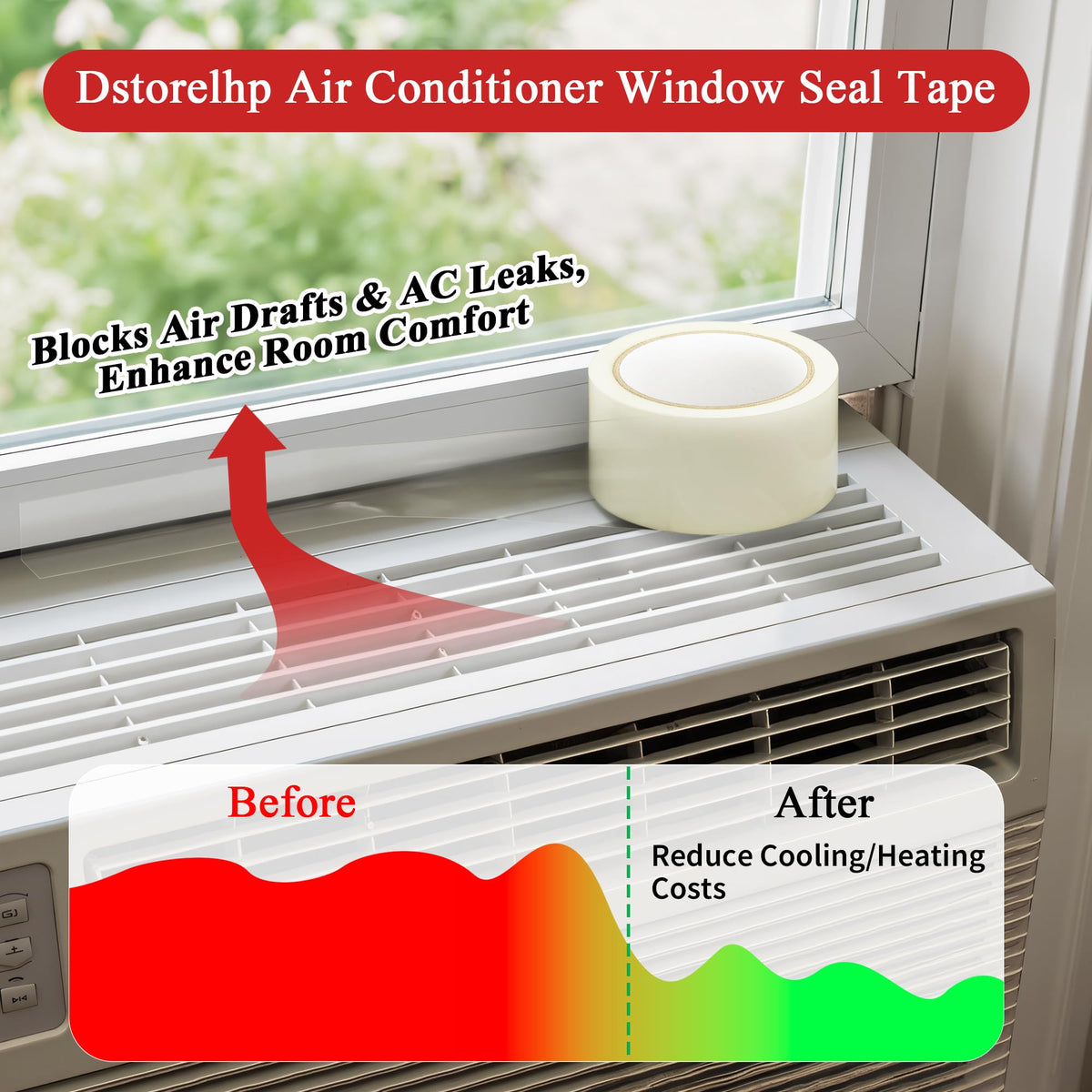 Dstorelhp Transparent Weather Stripping Tape, Window Insulation Kit 🍁 All In One Marketplace Canada