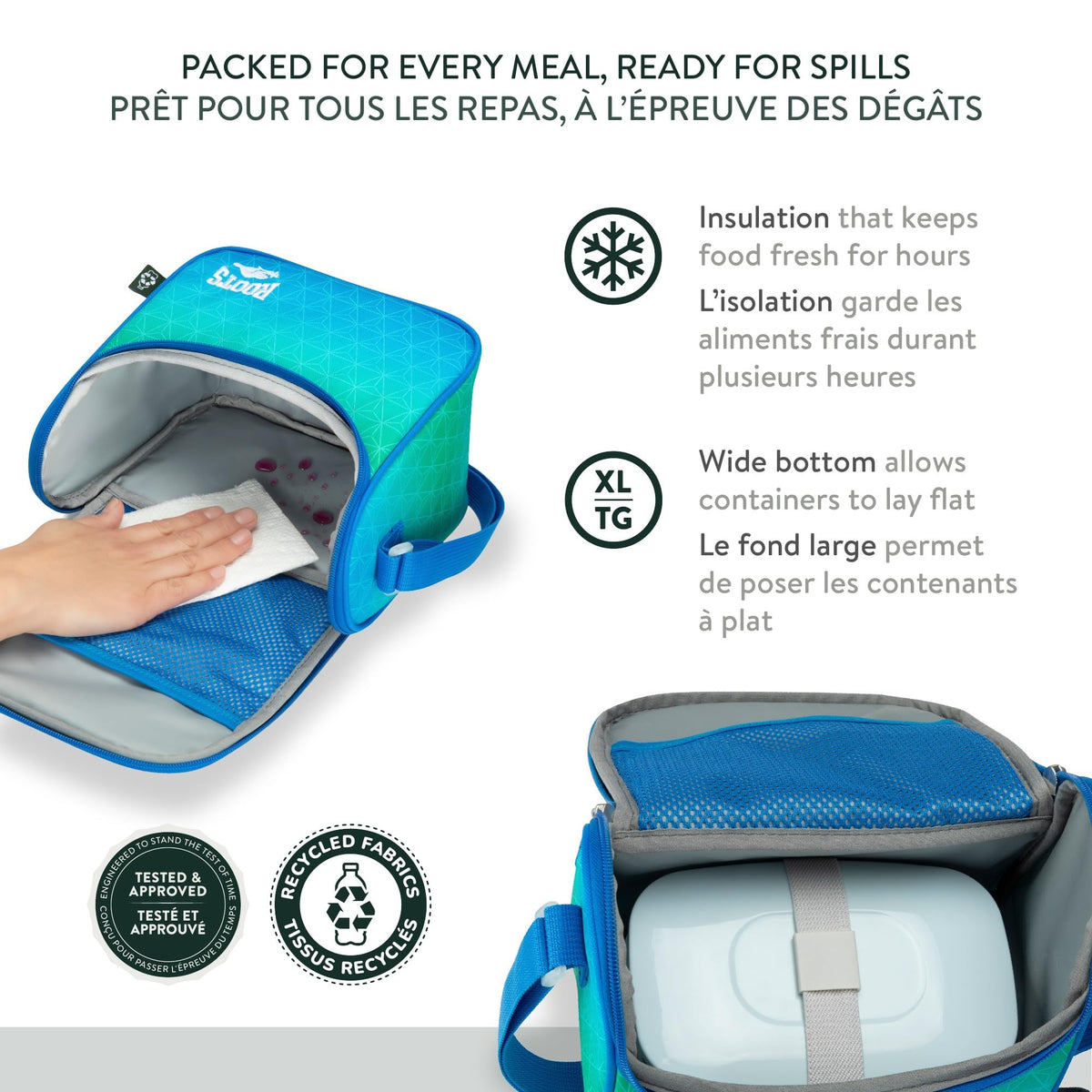 Roots Essential Kids 3-in-1 Backpack Set, Green, 22.5L