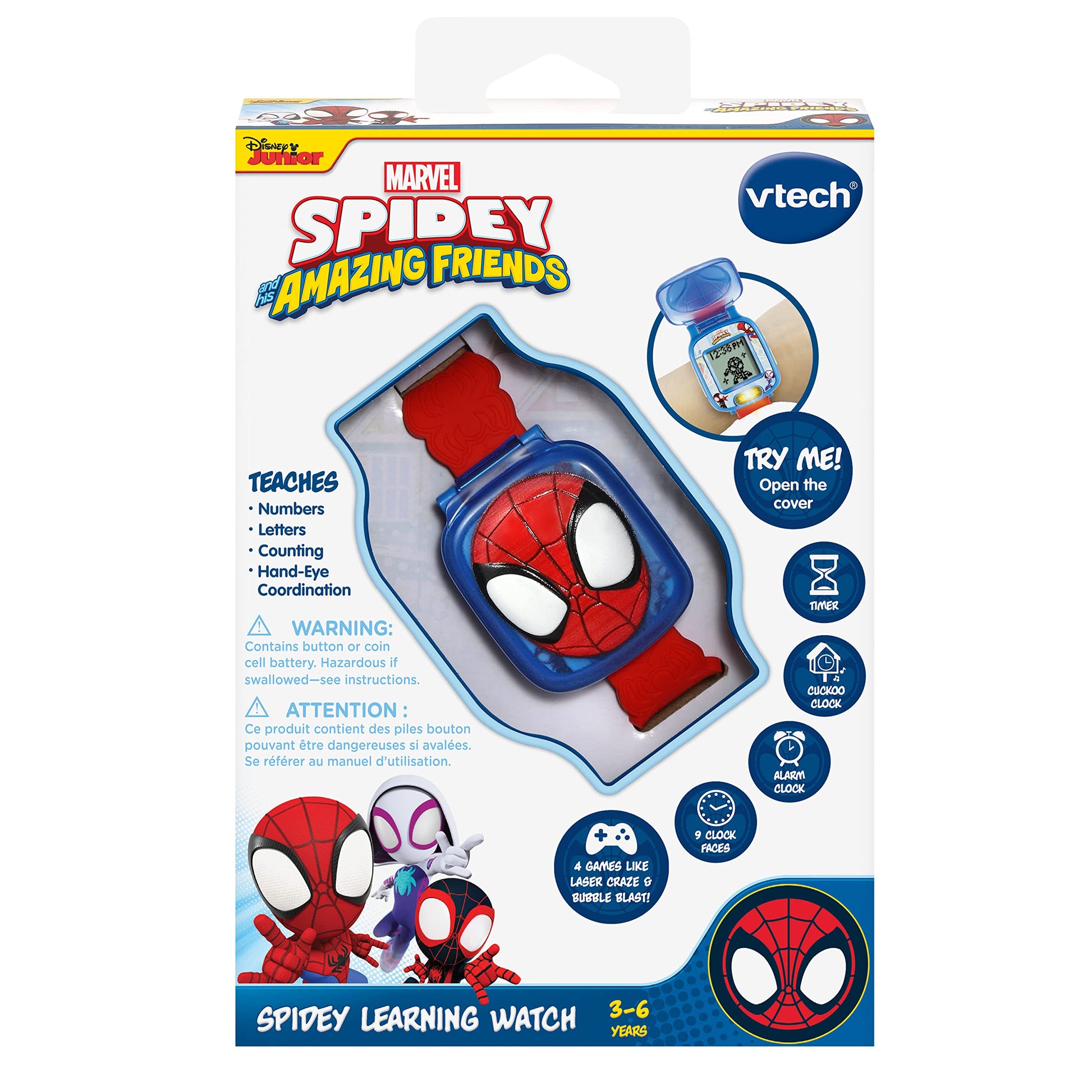 VTech Spidey and His Amazing Friends - Spidey Learning Watch (English Version)