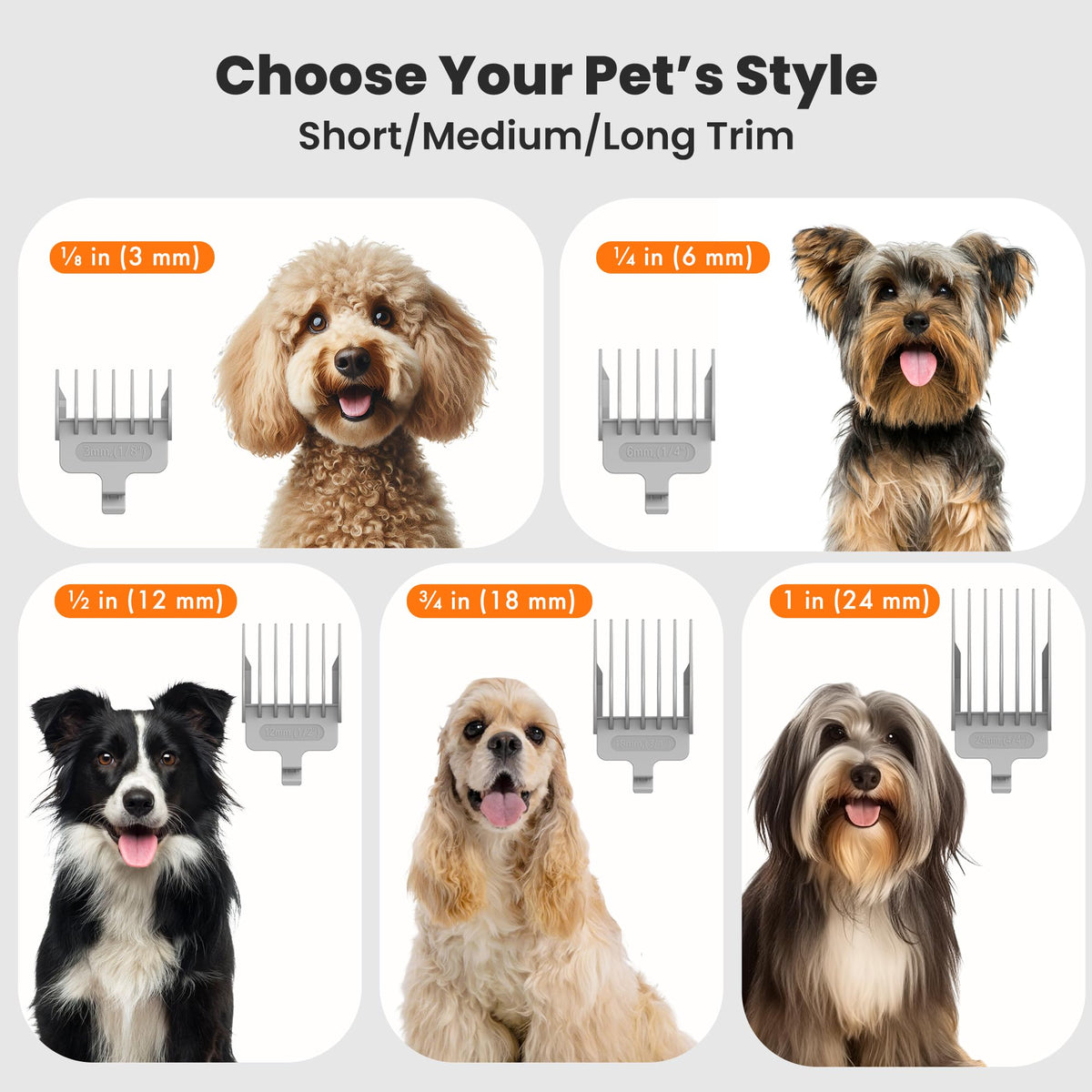 Neakasa P1 Pro Pet Grooming Kit & Vacuum Suction 99% Pet Hair, Professional Grooming Clippers with 5 Proven Grooming Tools for Dogs Cats and Other Animals