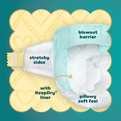 Pampers Swaddlers Diapers, Size 2 (10-22 lbs), 84 Count, Absorbent, Keeps Baby Dry and Comfortable, Skin Safe Disposable Baby Diaper