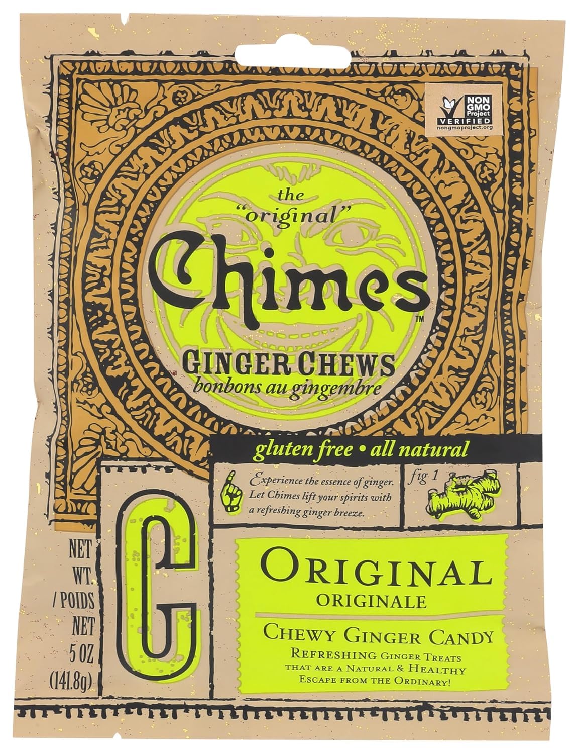 Chimes Original Ginger Chews, 141.80 g - Available at All In One Marketplace Canada