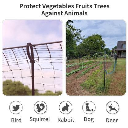 Bird Netting for Garden 7 x 100 Feet, Black Garden Protection Netting Heavy Duty Wire Mesh Net Barrier, Protect Plants Fruits Trees from Rodents Birds Deer Poultry Reusable Animal Fencing (1) - Available at All In One Marketplace Canada