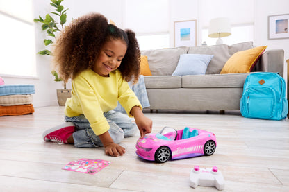 Hot Wheels Barbie RC Toy Car, Remote-Control Pink Convertible, Can Hold 2 Barbie Fashion Dolls & Trunk Opens for Storage, Sticker Sheet for Customizing 🍁 All In One Marketplace Canada