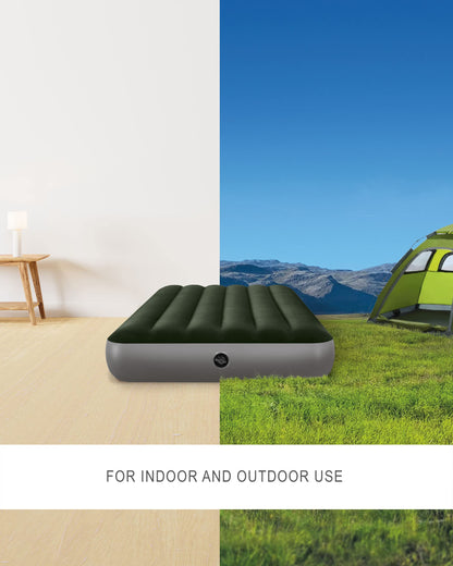 INTEX 64777E Dura-Beam Standard Prestige Air Mattress: Fiber-Tech – Twin Size – 10in Bed Height – 600lb Weight Capacity – Pump Included 🍁 All In One Marketplace Canada