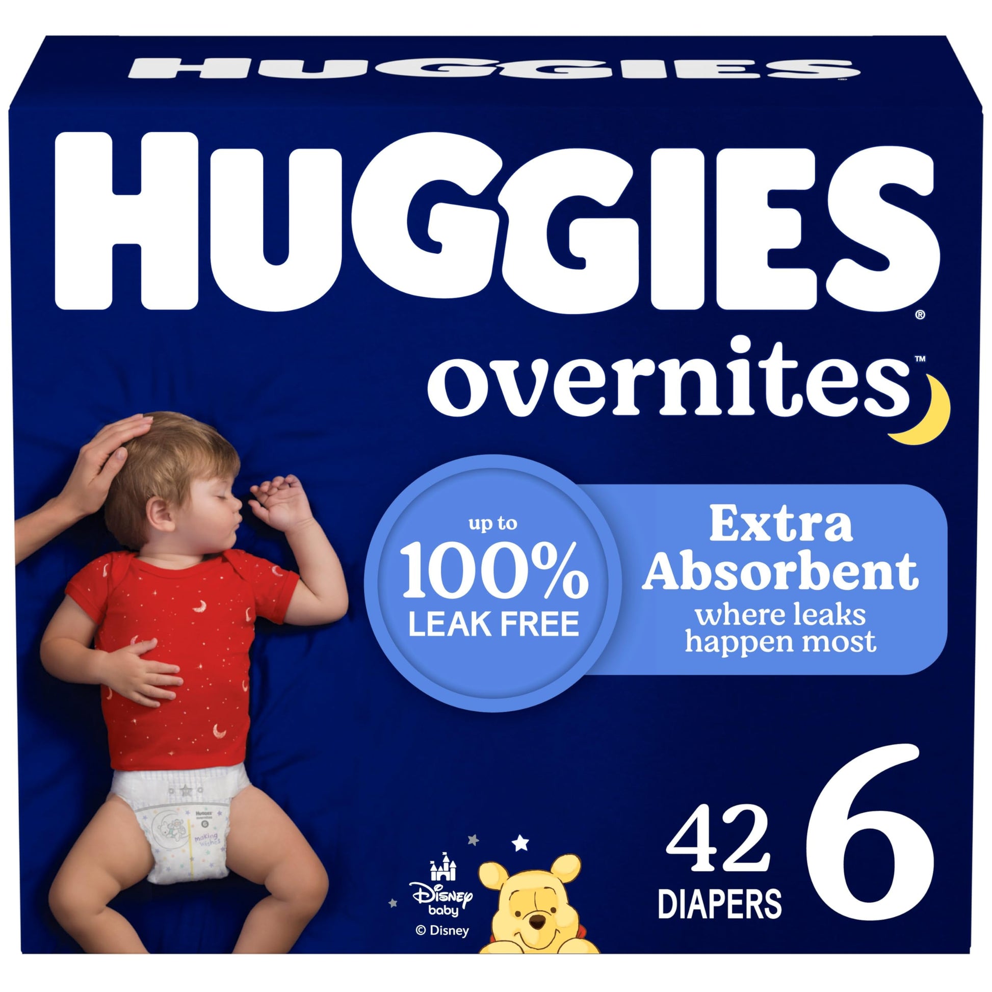 Huggies Overnites Size 6 Overnight Diapers (35+ lbs), 42 Ct