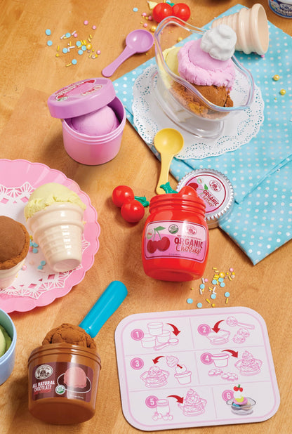 Little Tikes Creative Chefs Ice Cream Kit with Special Make-It! Mix Play Sand, 20 Accessories, Realistic Pretend Play Set, for Boys and Girls, Ages 3+ 🍁 All In One Marketplace Canada