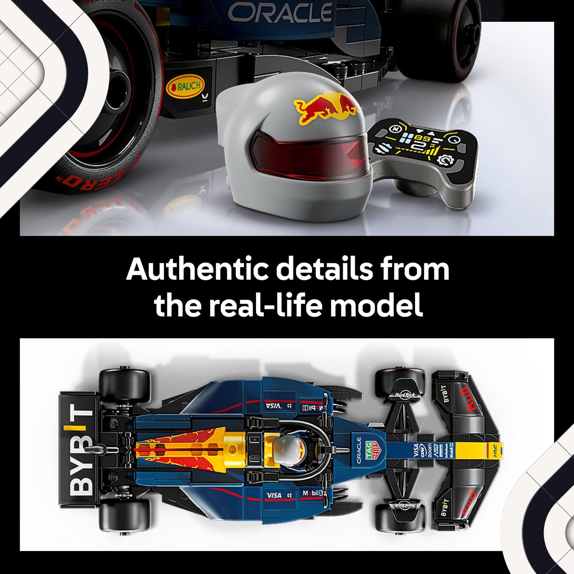 LEGO Speed Champions Oracle Red Bull Racing RB20 F1 Race Car Model Kits - Building Set for Adults, Ages 18+ with Realistic Features - Red Bull DIY Crafts for Display - Gift Idea for F1 Fans - 77243
