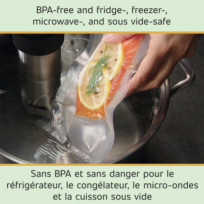 FoodSaver Vacuum Seal Rolls Variety Pack, Vacuum Sealer Rolls for Custom Length Airtight Food Storage Bags and Sous Vide, BPA-Free, 3 Rolls (11" x 16') and 2 Rolls (8" x 20') - 5 Total FOODSAVER