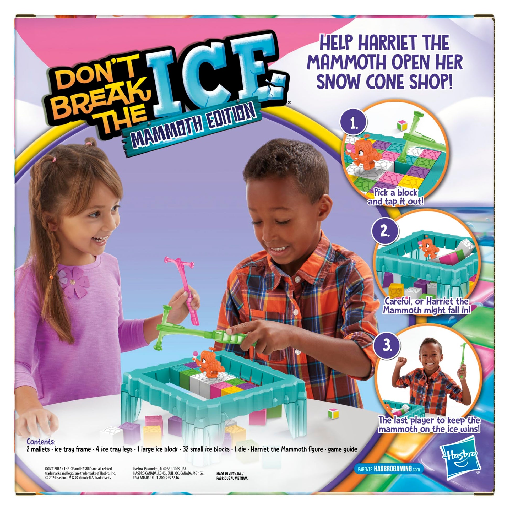 Don’t Break the Ice Mammoth Edition Board Game | Ages 3 and Up | 2 to 4 Players | Preschool and Kids Games English (Amazon Exclusive) Hasbro Gaming
