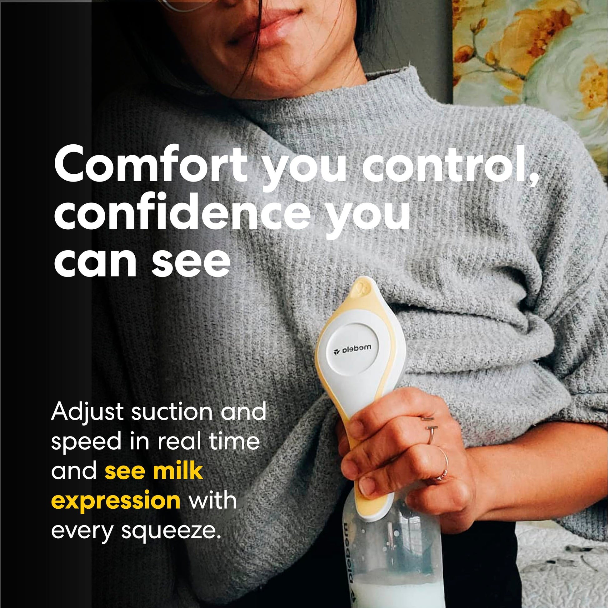 Medela Manual breast pump with Flex Shields Harmony Single Hand for More Comfort and Expressing More Milk