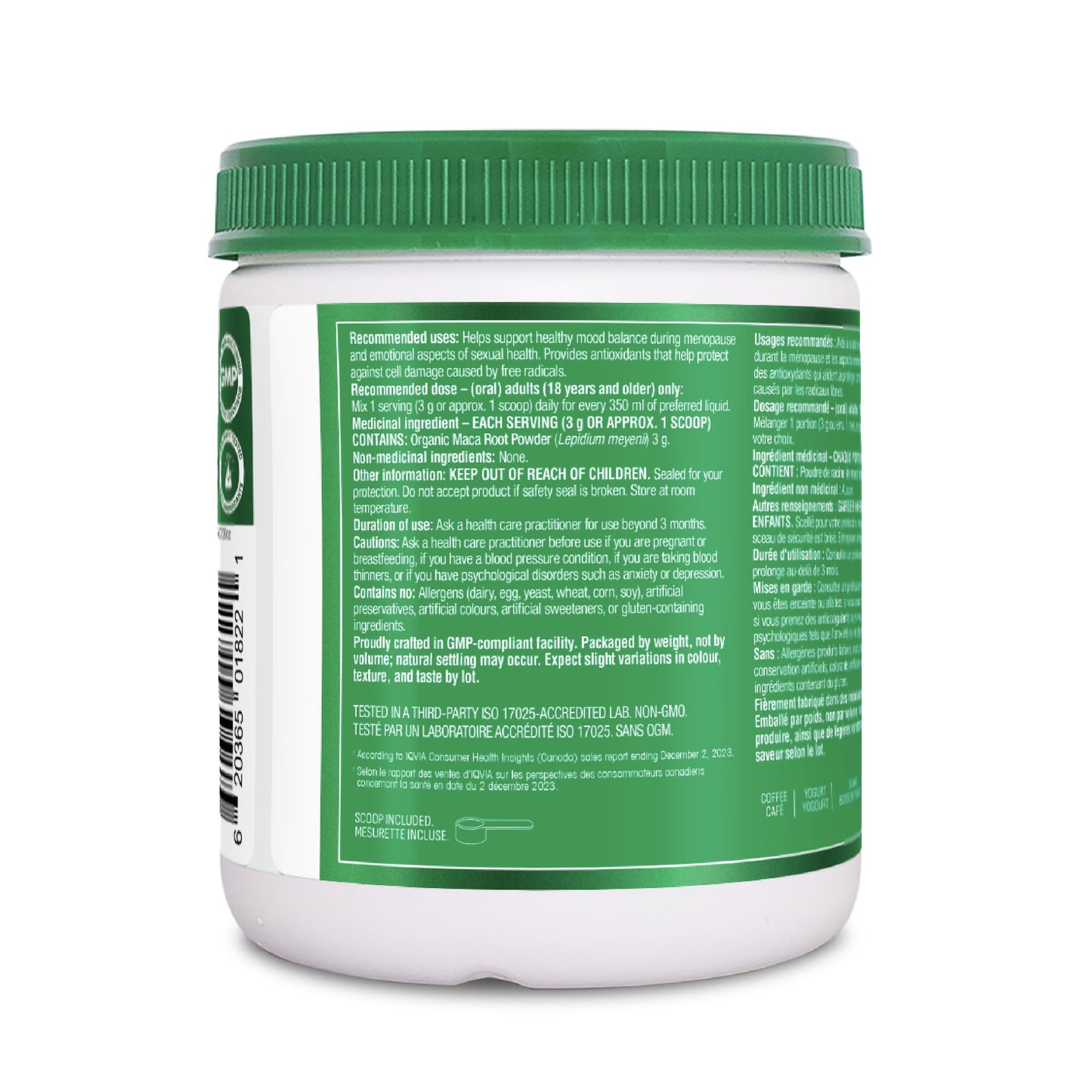 Organika Maca Certified Organic Powder- Gelatinized for High Bioavialability, Hormone Balance, Adaptogen to Help with Stress and Energy - 200 g Organika