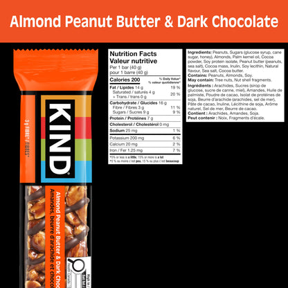 KIND Nut Bars Variety Pack - 15 Count Gluten Free Snack Bars