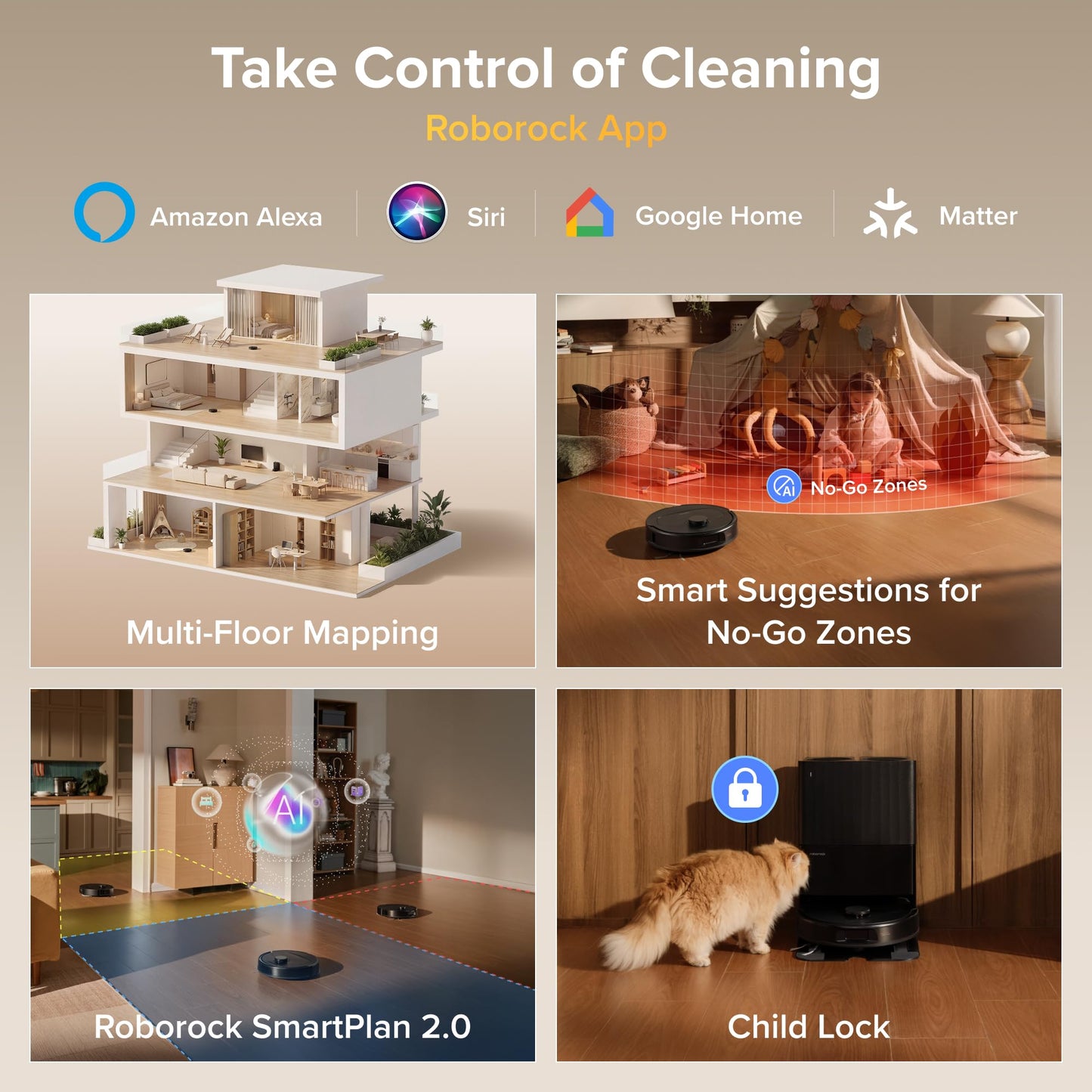 Roborock 2026 New Qrevo S Pro Robot Vacuum and Mop, 18,500Pa Suction, Anti-Tangle Brushes, Reactive AI Obstacle Recognition, 75℃ High-Temp Washing, 10mm Mop Lifting, Self-Emptying and Refilling