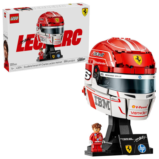 LEGO Editions Scuderia Ferrari HP Charles Leclerc Helmet - Building Set for Teens, Ages 14+ - Collectible F1 Display - Bedroom or Home Office Decor - Gift for Formula 1 Fans - 43014 - Available at All In One Marketplace Canada