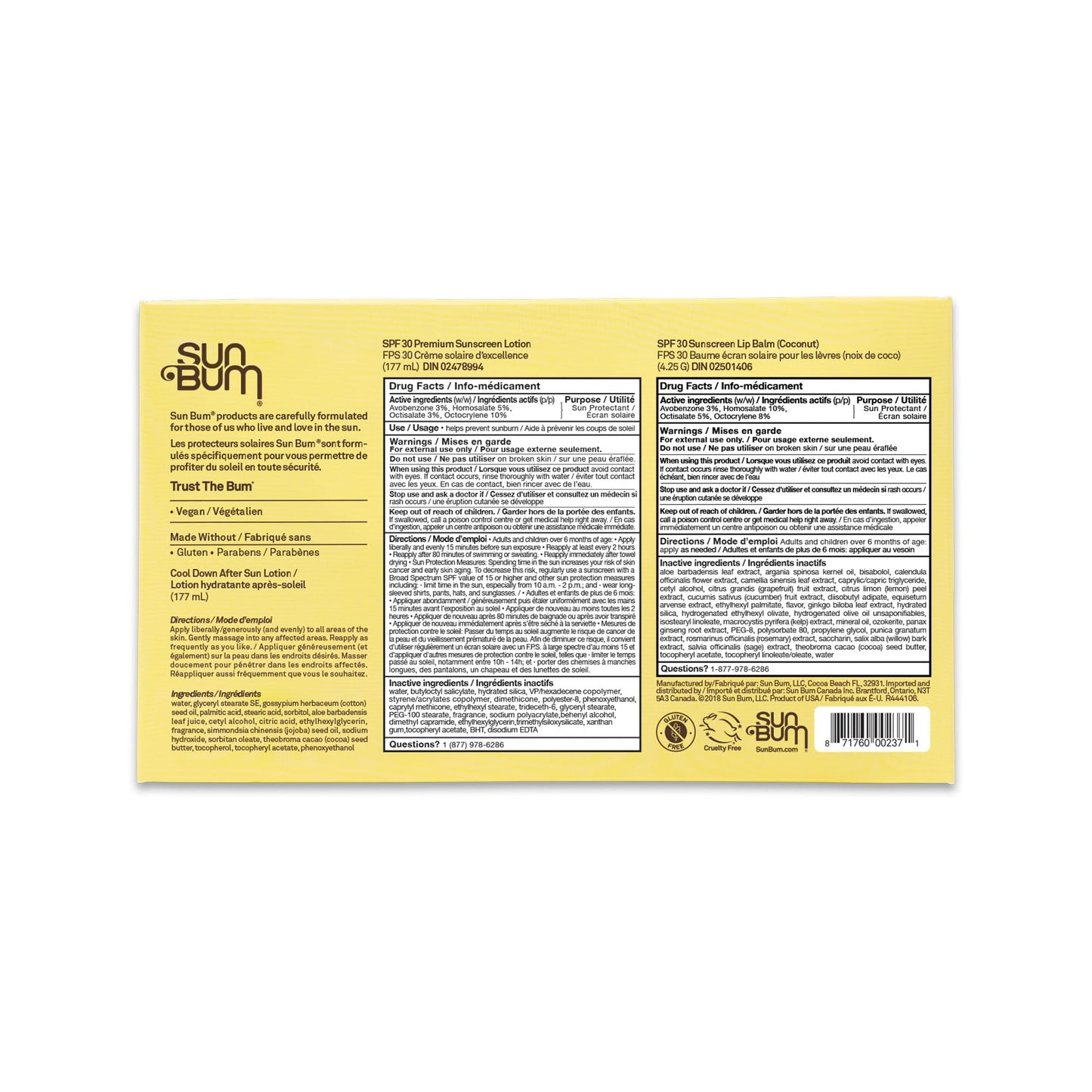 Sun Bum The Getaway | SPF 30 Sunscreen Lotion, Cool Down Lotion and SPF 30 Coconut Lip Balm - Available at All In One Marketplace Canada