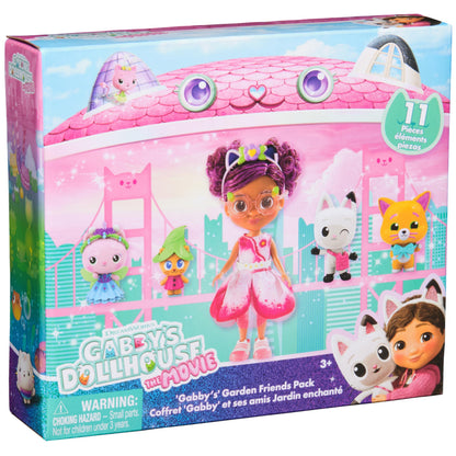 Gabby's Dollhouse: The Movie, Gabby's Garden Friends Pack with 6-Inch Gabby Doll, 4 Toy Figures & Accessories, Kids Toys for Girls & Boys Ages 3 and Up