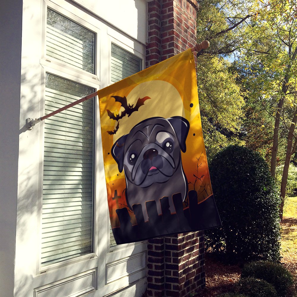Drapeau de maison en toile Caroline's Treasures BB1821CHF Halloween Carlin noir, multicolore, grand