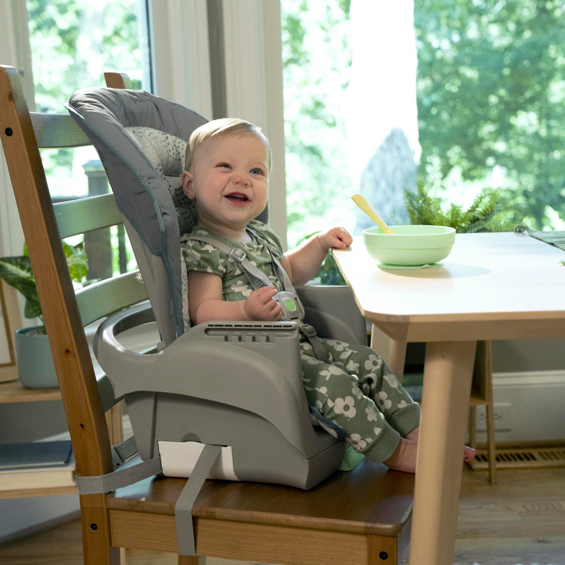 Ingenuity Full Course 6-in-1 High Chair - Baby to 5 Years Old, 6 Convertible Modes, 2 Dishwasher Safe Trays - Astro