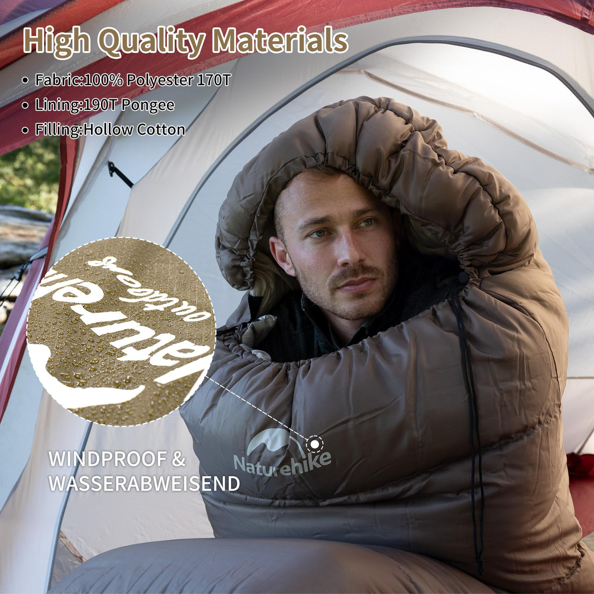 Naturehike Mummy Backpacking Sleeping Bag for Cold Weather, Winter Camping Sleeping Bag for Adults, Cotton Comfortable Sleeping Bag for Hiking,Climbing,Travelling 🍁 All In One Marketplace Canada