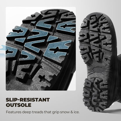 NORTIV 8 Men's Tall Waterproof Hiking Winter Snow Boots,Black,9 🍁 All In One Marketplace Canada