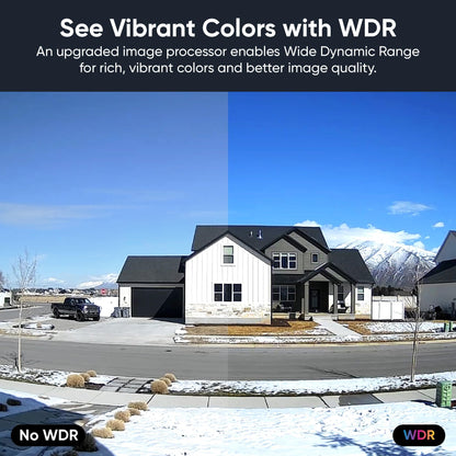 WYZE Cam v4 (Latest Model), 2.5K AI Security Camera, Indoor/Outdoor Cameras for Home Security, Vibrant Color Night Vision, No Subscription Required, Free Expert Help, White, 2 Pack