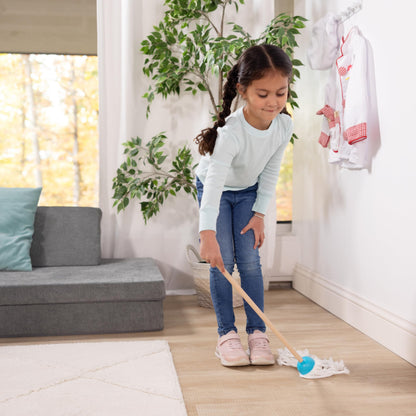 Melissa & Doug Dust Sweep Mop, 6-Pc. Toddler Cleaning Set with Kids Broom & Accessories, Preschool Learning Activities & Kids Toys for Girls & Boys 3+ - Available at All In One Marketplace Canada
