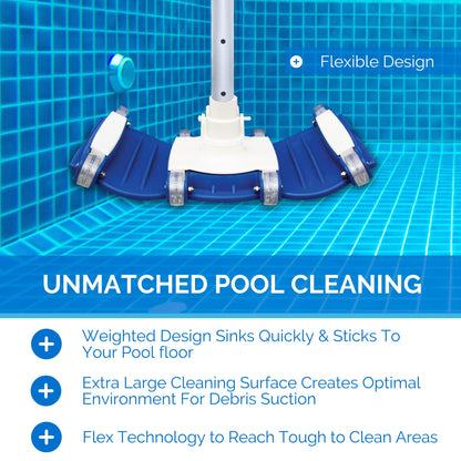 Solstice by International Leisure Products Swimline 8150 Weighted Flex Vacuum Head, Blue Swimline