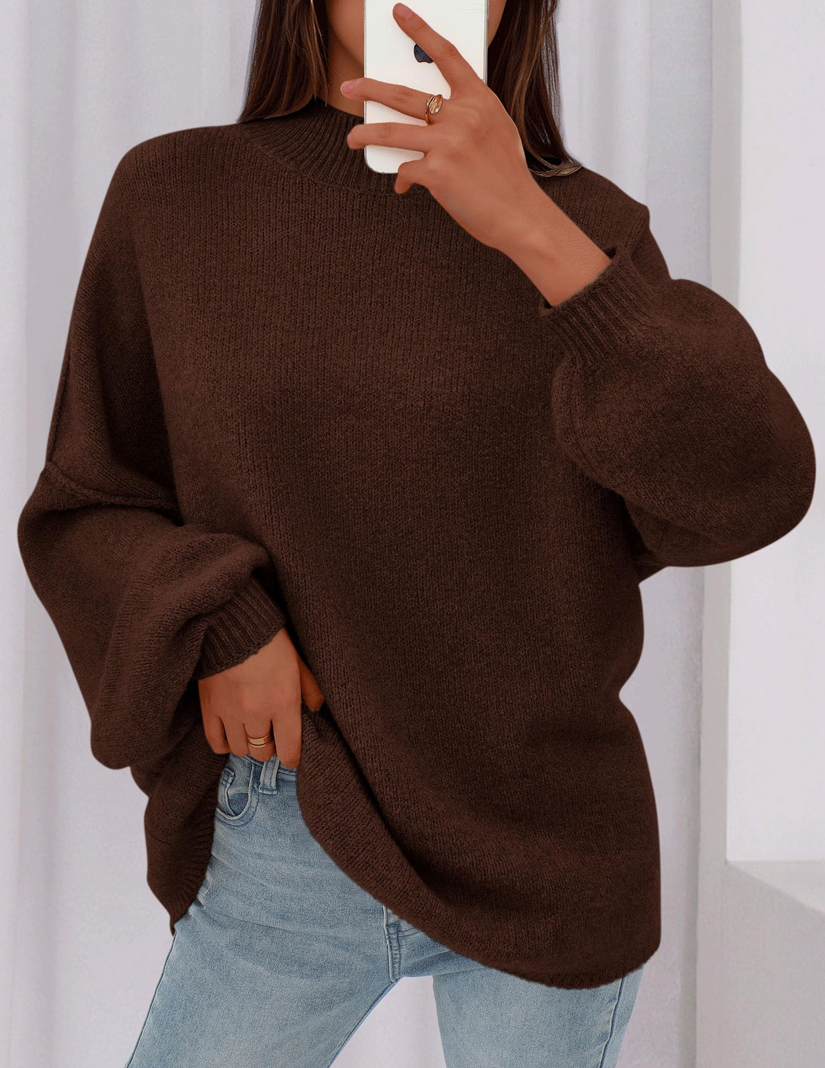 PRETTYGARDEN Women's Oversized Sweaters Fall Clothes Brown,M 🍁 All In One Marketplace Canada