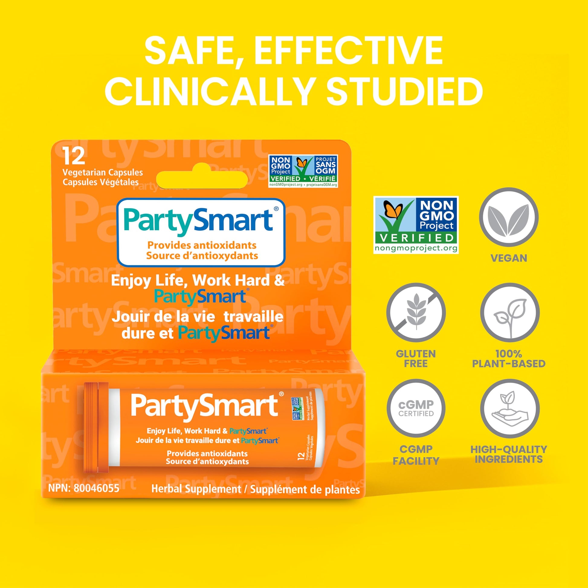 Himalaya PartySmart, 12 Vegetarian Capsules, Provides Antioxidants, Non-GMO, Plant-based, 250 mg, 1 Pack - Available at All In One Marketplace Canada