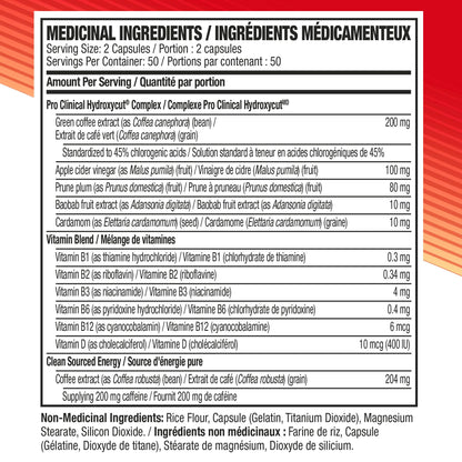 Hydroxycut Pro Clinical Weight Loss Supplements (100 Pills)