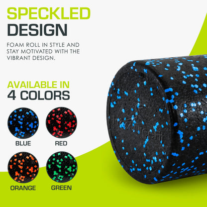 ProsourceFit High Density Foam Rollers 18 - inches long, Firm Full Body Athletic Massage Tool for Back Stretching, Yoga, Pilates, Post Workout Muscle Recuperation, Black/Blue 🍁 All In One Marketplace Canada