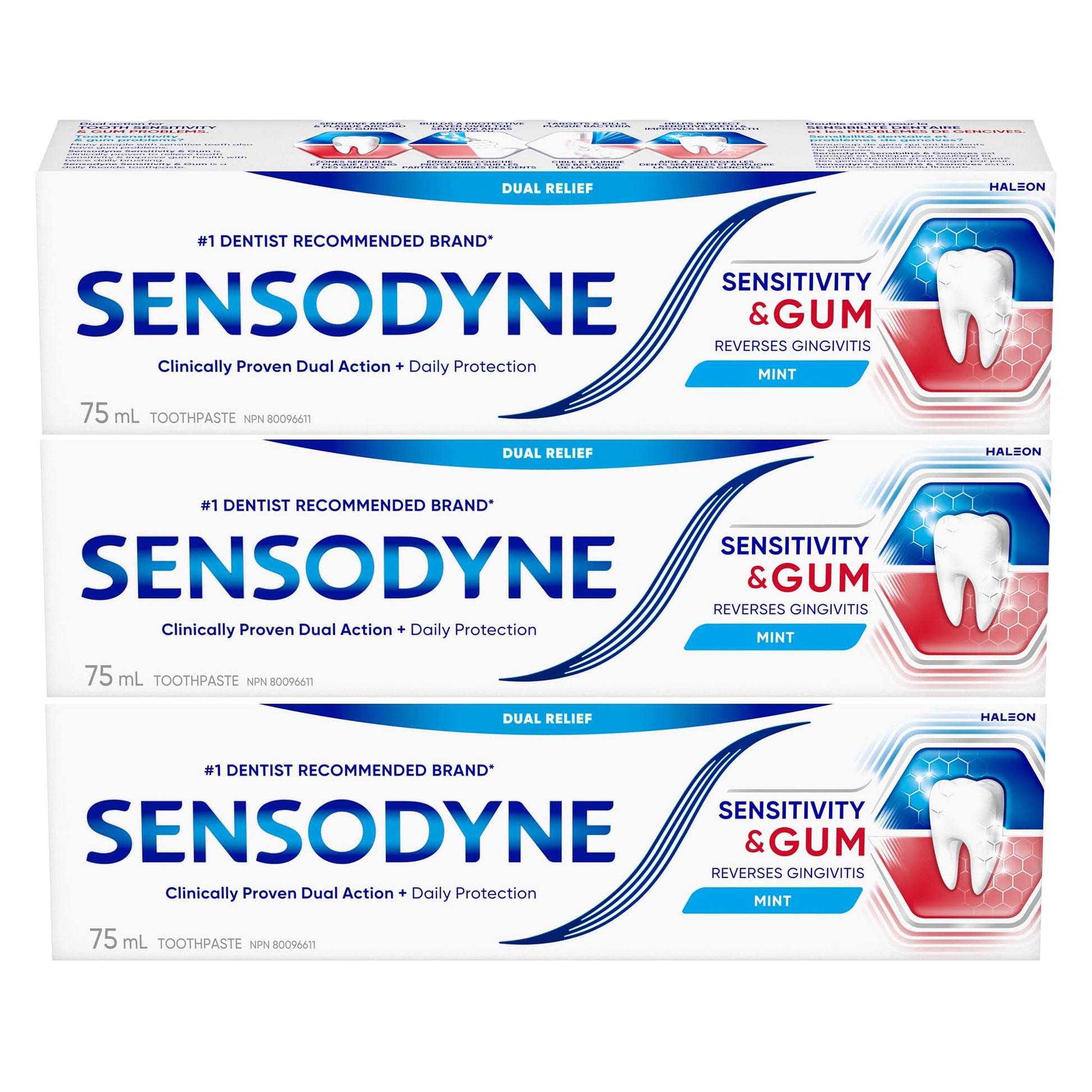 SENSODYNE Sensitivity & Gum Mint (Toothpaste) Pack of 3 - Available at All In One Marketplace Canada
