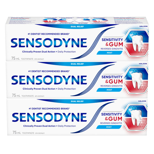 SENSODYNE Sensitivity & Gum Mint (Toothpaste) Pack of 3 - Available at All In One Marketplace Canada