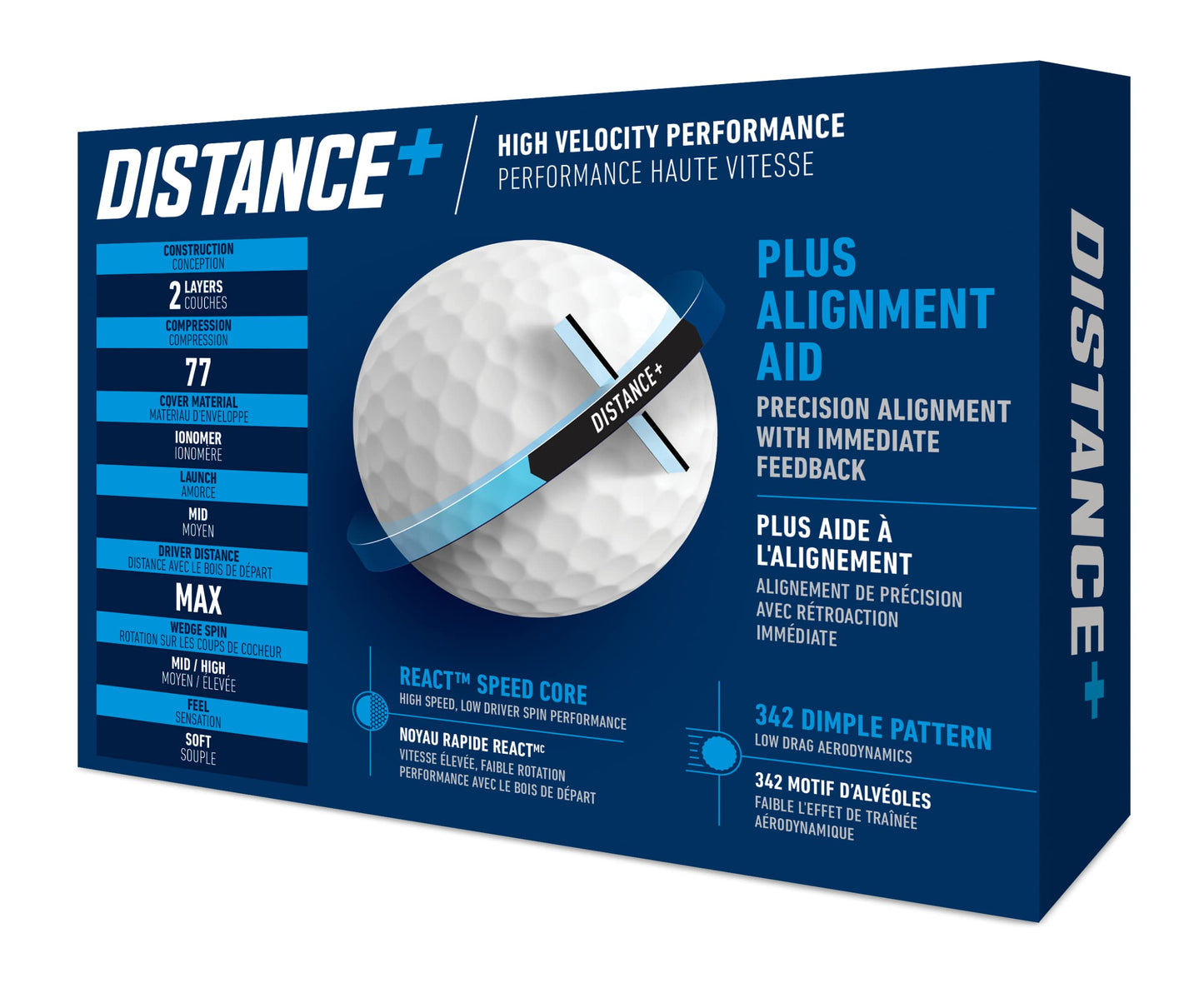 TaylorMade Distance+ Golf Balls - One Dozen