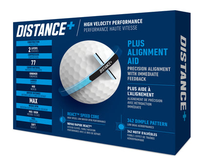 TaylorMade Distance+ Golf Balls - One Dozen