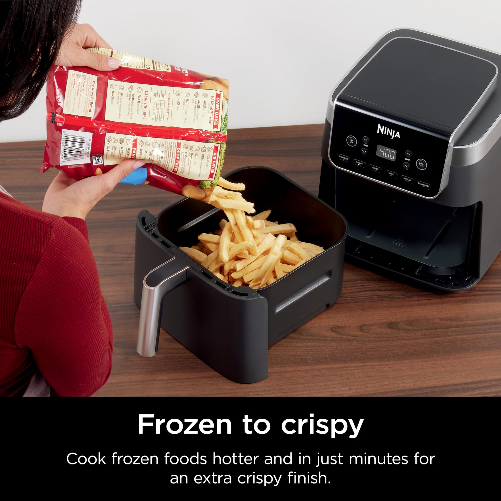 Ninja Air Fryer Pro XL 6-in-1 with 6.5 QT Capacity, Max Crisp, Air Fry, Air Roast, Bake, Reheat, Dehydrate, Max Crisp Technology with 450F, Nonstick Basket & Crisper Plate, AF181C (Canadian Version) Ninja