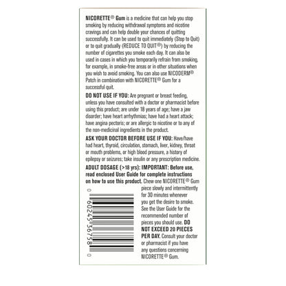 Nicorette Nicotine Gum, Fresh Fruit, 4mg – Quit Smoking Aid, 105 Count