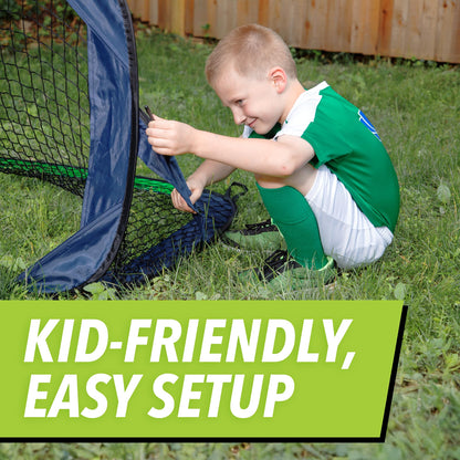 Sport Squad Portable Soccer Goal Net Set - Set of Two 4' Pop Up Training Soccer Goals with Compact Carrying Case - Easy Assembly and Compact Storage - Great for Kids and Adults Sport Squad