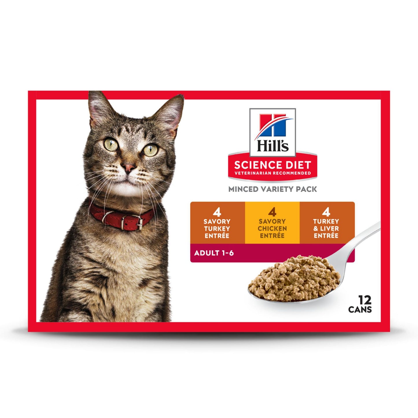 Hill's Science Diet Adult 1-6, Adult 1-6 Premium Nutrition, Wet Cat Food, Variety Pack: Turkey; Chicken; Turkey & Liver Minced, 5 oz Can Variety Pack, Case of 12 🍁 All In One Marketplace Canada