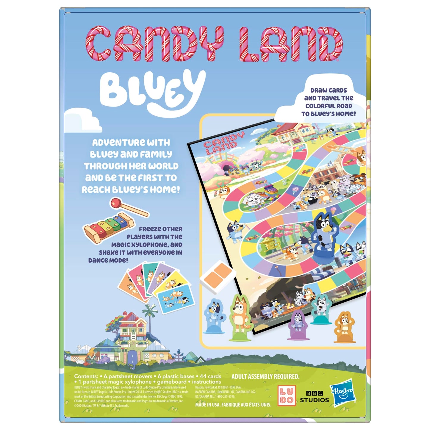 Hasbro Gaming Candy Land Bluey Edition Board Game | Ages 3 and Up | 2-6 Players | Play as Dad, Mum, Bluey, Bingo, Muffin, or Socks | Preschool Games | Kids Gifts (Amazon Exclusive) Hasbro Gaming